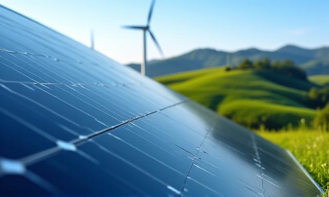 日本の風景に溶け込む太陽光と風力発電